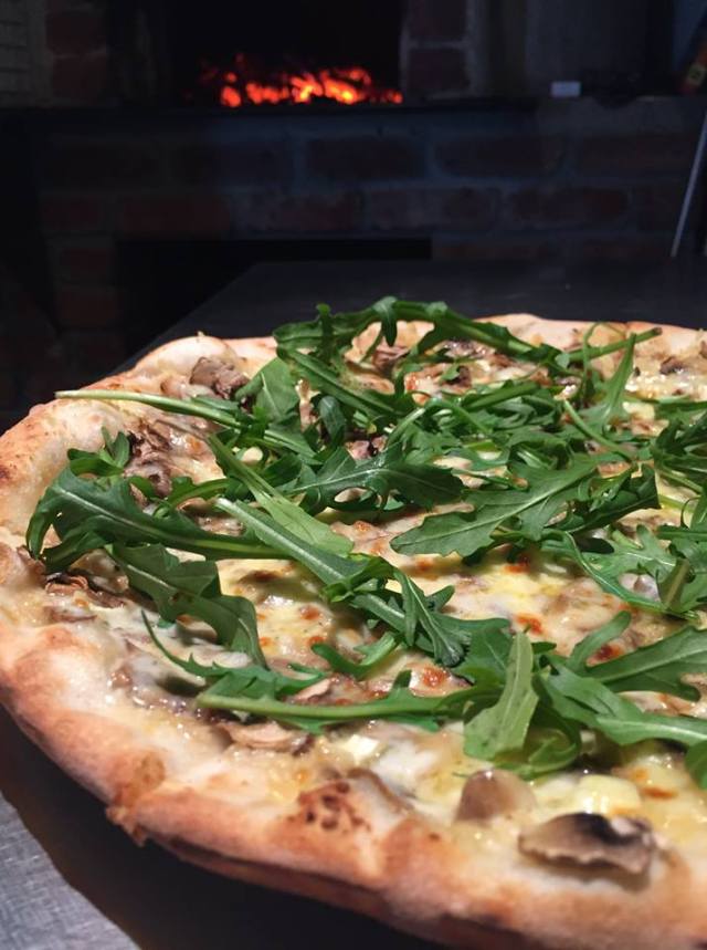 mushrooms, gorgonzola and fresh herbs