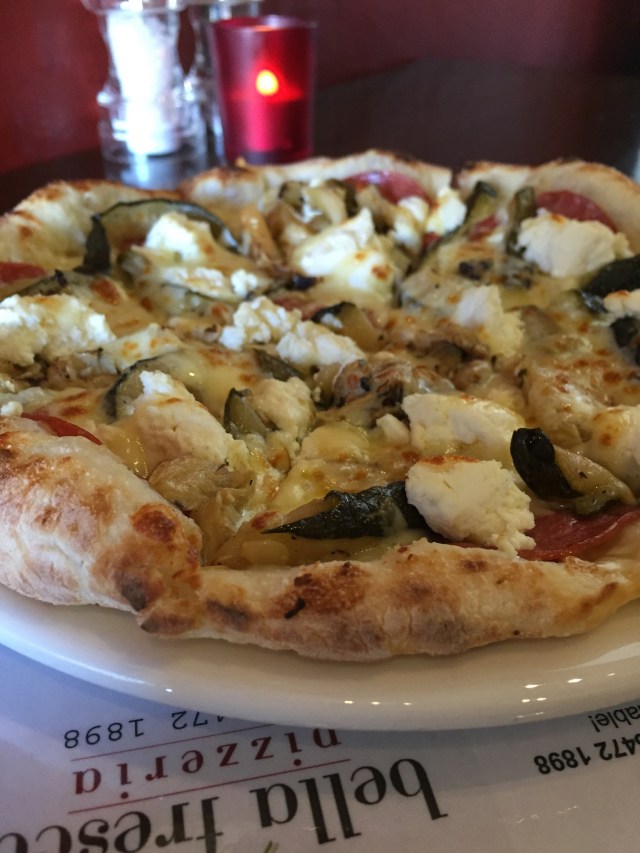 Garlic Base with provolone, marinated eggplant, fresh ricotta and salami.jpg