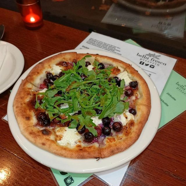 Blueberry, Meredith Goats Cheese, Rocket and Balsamic Drizzle-IG