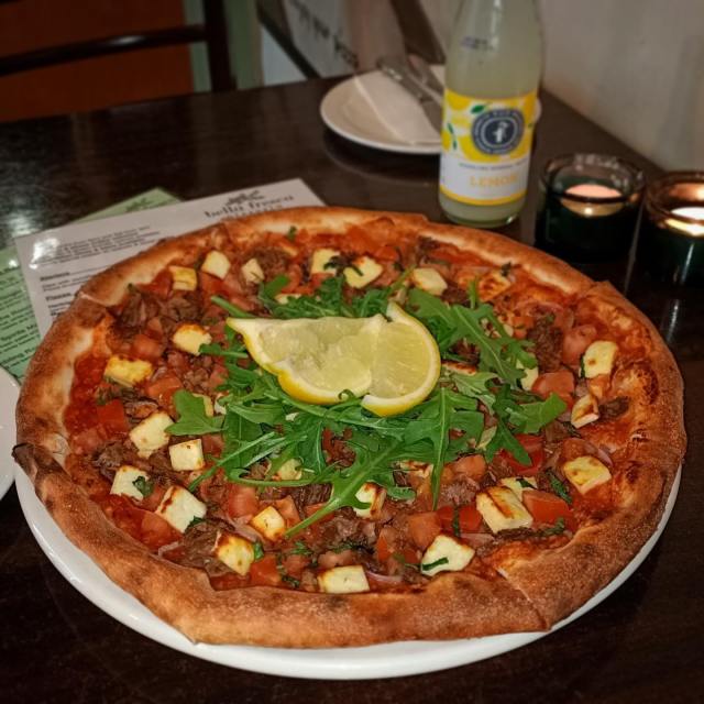 Fried Haloumi, Lamb, Red Onion and diced Tomato topped with Rocket and Lemon_IG